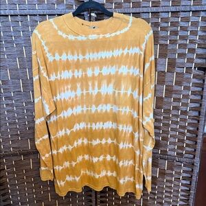 We The Free Yellow Tie-Dye Long Sleeve Tee
